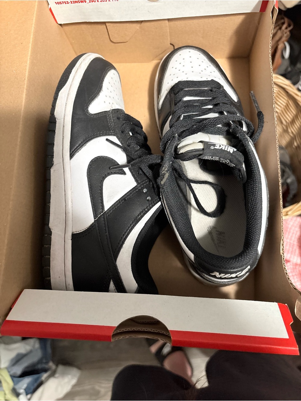 Nike  Black and White Low-Top dunks Sneakers — Classic Swoosh Design